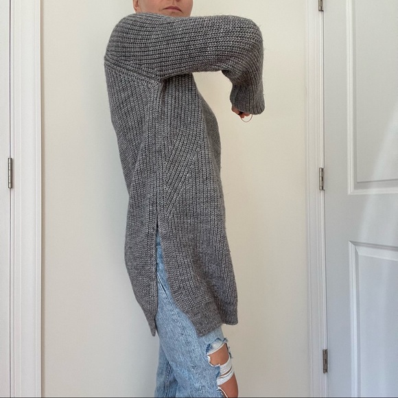 Zara Chunky Knit Side Slit Tunic Sweater - Picture 5 of 11